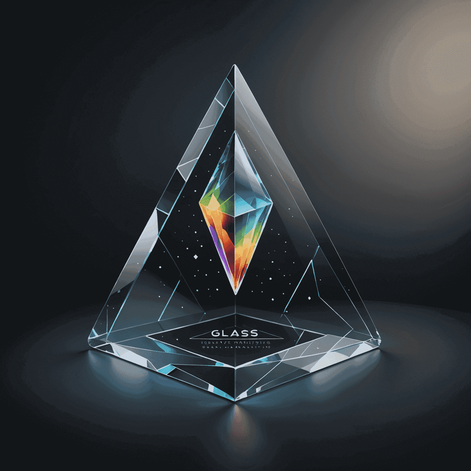 Glass Data Analytics Visualization Labs logo featuring a stylized glass prism refracting data streams