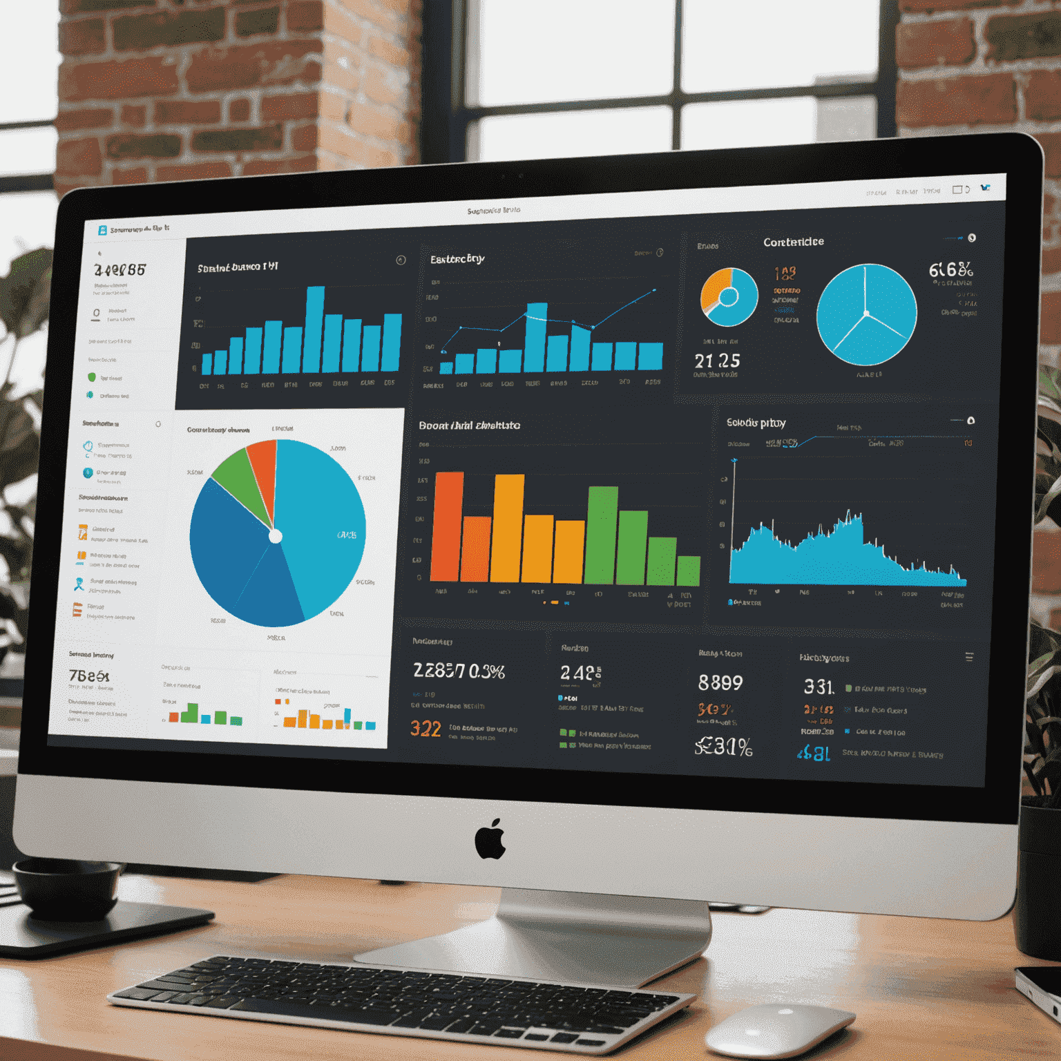 Customized, interactive business dashboard with real-time KPI tracking, financial metrics, and performance indicators